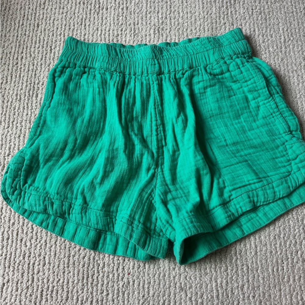 Rip Curl High Waist Green Shorts with Elastic Waistband